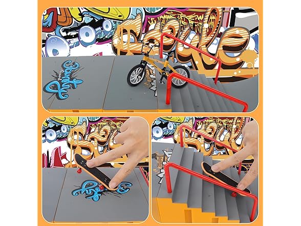 RNGODO Finger Skateboard Park Kit