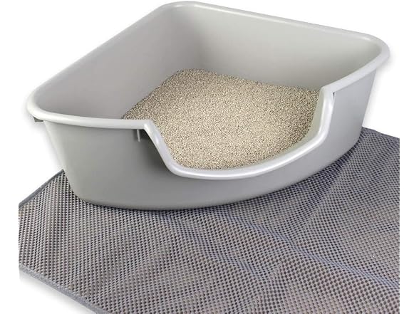 SmartCat Corner Litter Box, Gray