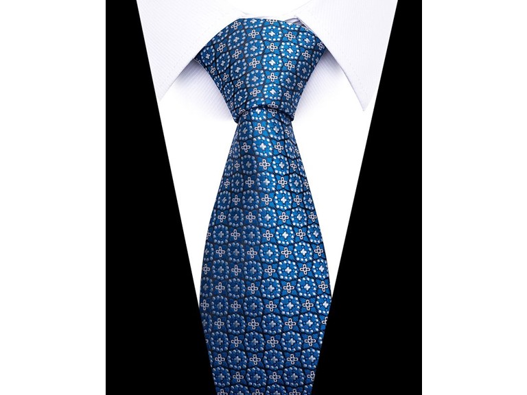 Infinite Basics Formal Men’s Necktie - Royal Blue Floral