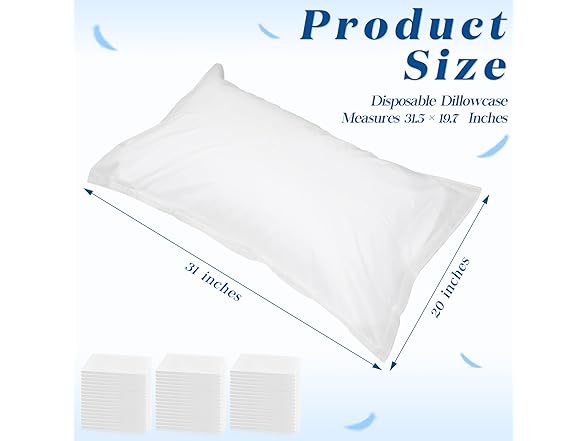 300 PC Disposable Non Woven Pillow Cases