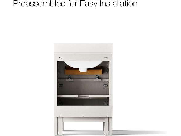 Kohler 24 in. Bathroom Vanity Cabinet with Sink Quartz Top