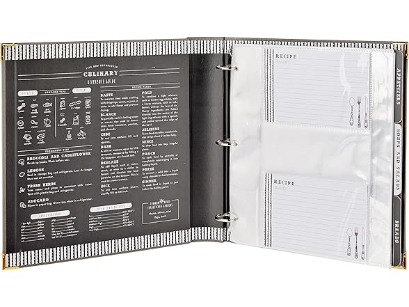 C.R. Gibson Gray Leatherette Lined Recipe Notebook, 11'' x 12''