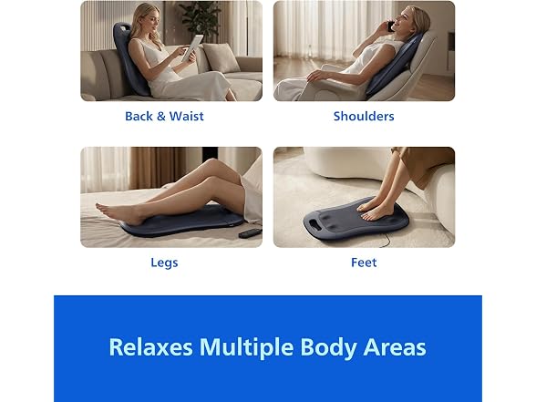 Back Massager with Heat, 5D Deep Tissue