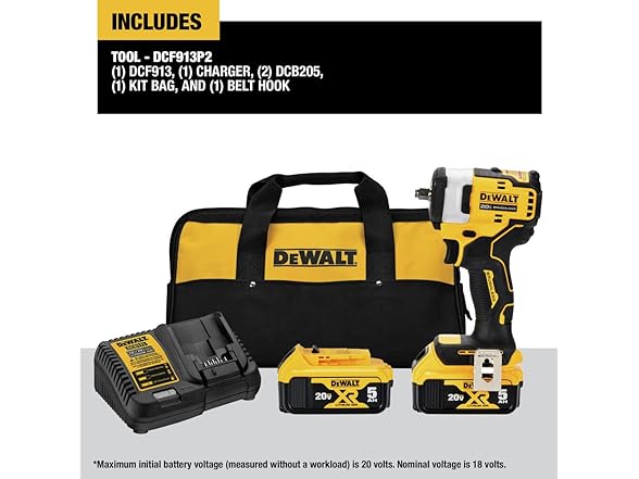 DEWALT DCF913P2 DCF913P2 - 20V MAX* 3/8 in. Cordless Im