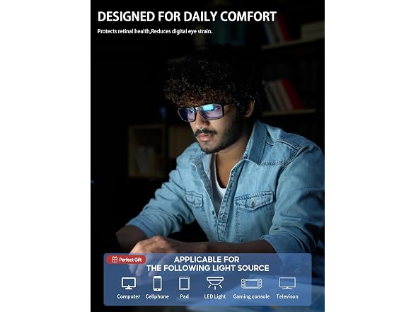 VMJFBJ Blue Light Blocking Glasses Black