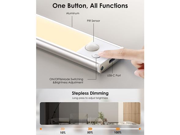 (5 Pk) VerRon Motion Sensor Under Cabinet Lighting - Your Choice