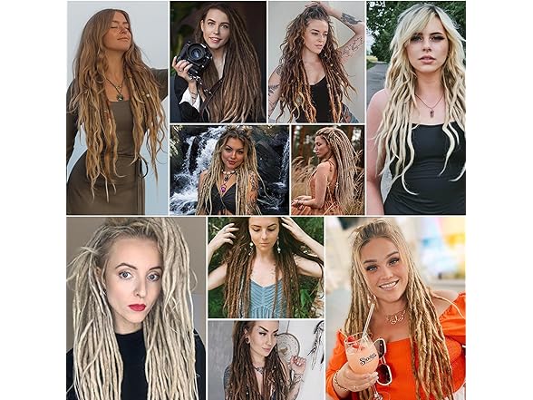 Kyriena Thin 0.6cm Blonde Dreadlocks