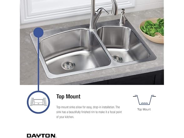 Dayton Stainless Steel Single Bowl Drop-in Sink and Faucet