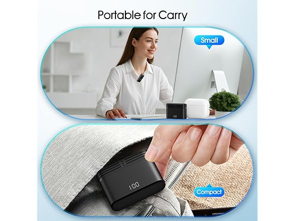 GARUTED Wireless Lavalier Microphone