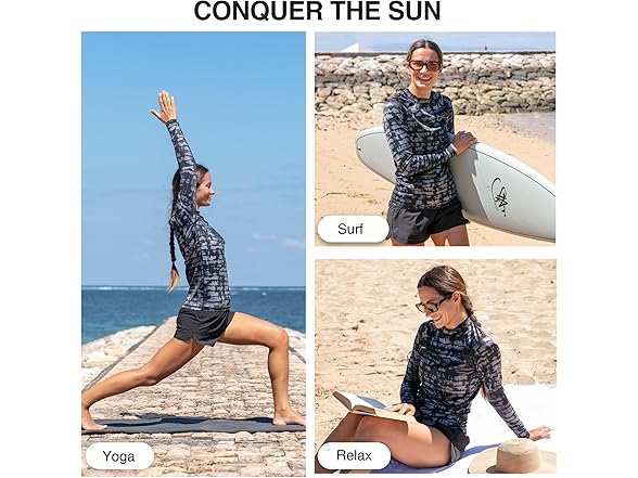 Kanu Surf Women's LS Rash Top Black (L)
