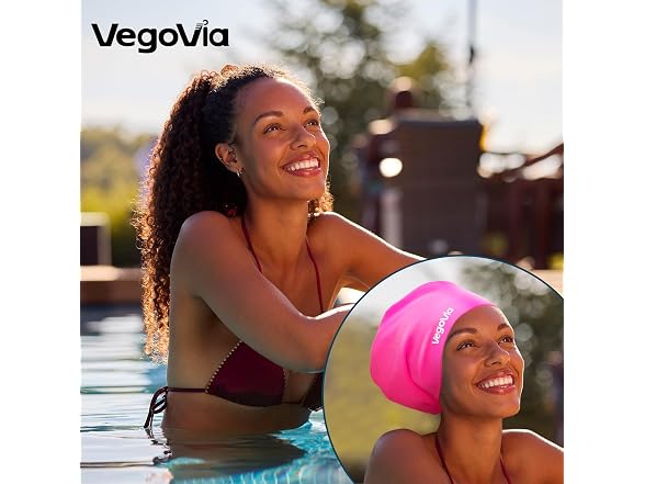 VegoVia Large Swim Cap Hot Pink