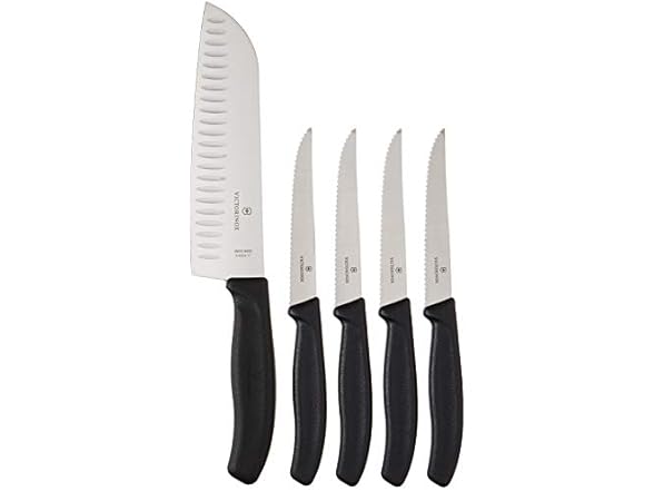 Victorinox Swiss Classic 5-Piece Santoku and Steak Knife Set