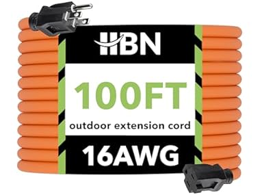 $23.99 HBN 100-Foot Heavy-Duty Outdoor Extension Cord 16/3 dealfomo