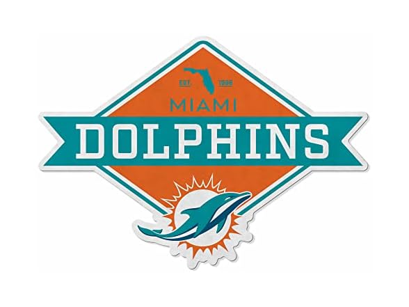 MIAMI DOLPHINS Diamond Shape Cut Pennant