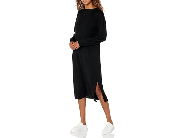 The Drop Suki Rib Midi V-Back Dress