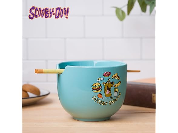 Scooby-Doo Scooby Snacks Ceramic Ramen Noodle Rice Bowl 20 ounces