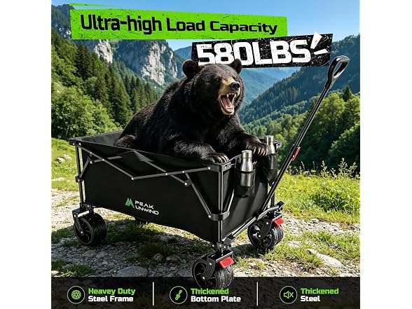 PEAKUNWIND Collapsible Beach Wagon 400L
