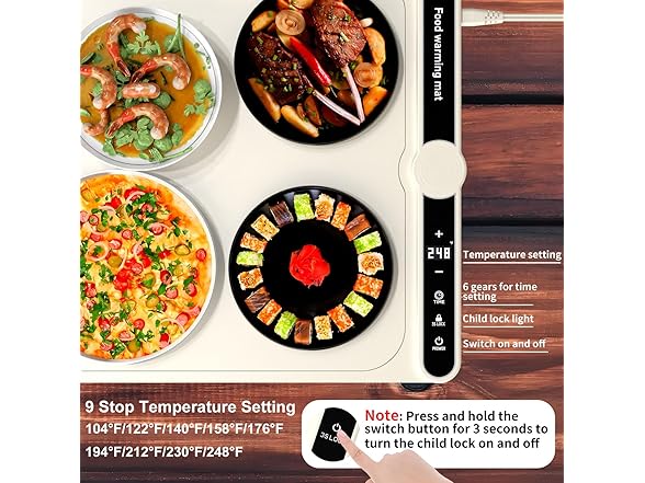 CENISKZRT Food Warming Mat, Warming Tray