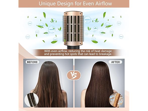 Nicebay Hair Dryer Brush with 4 attachments