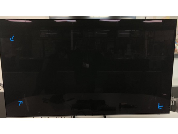 Example TV (OFF) - not exact TV just shown for example - may have more or less rub marks