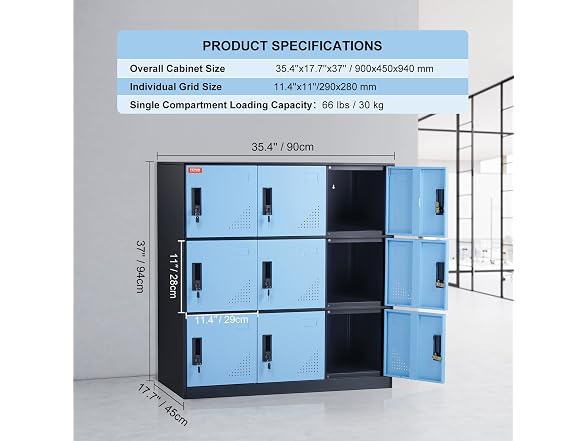 VEVOR Metal Locker for Employees, 9