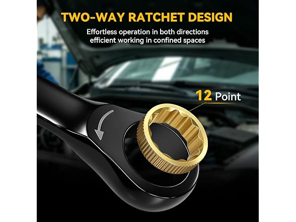 kelyee 9-Piece Ratchet Wrenches Set
