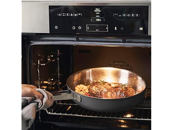 ZWILLING Pure 9.5-inch Stainless Steel Fry Pan, Grey