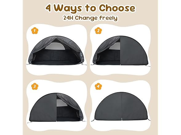 LEEDOR® Pop Up Bed Tent with Mesh & Shade Cloth Window