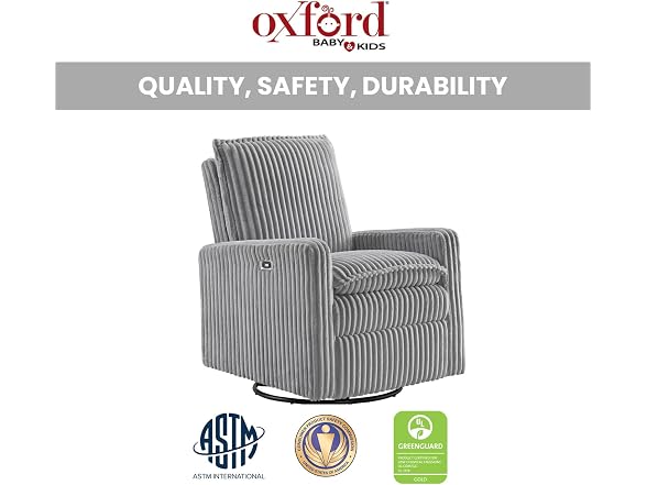 Oxford Baby Uptown Power Recliner/Glider, Corduroy