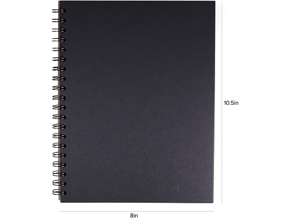 SPRING Unruled Blackout Blank Spiral Notebook