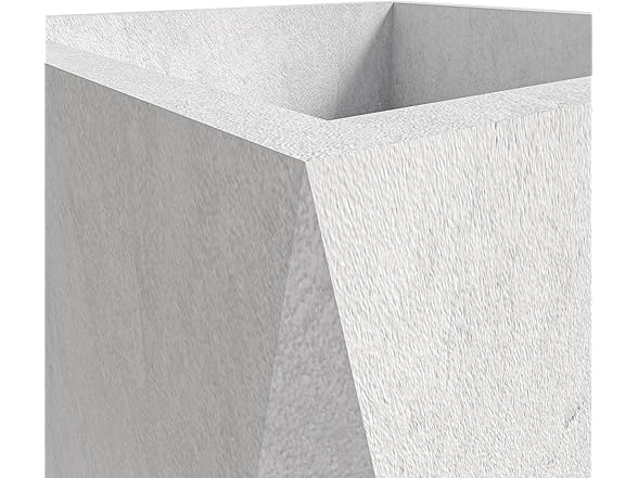 LeisureMod \Aloe PolyStone Planter White