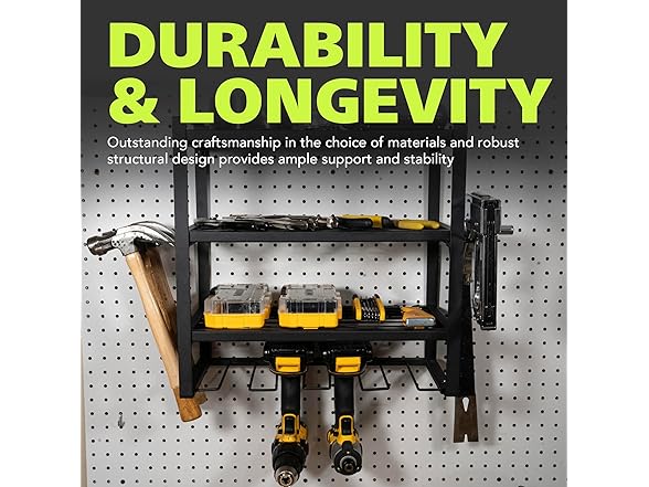 2PK Pearington Wall Mount Tool Organizer, 4-Layer