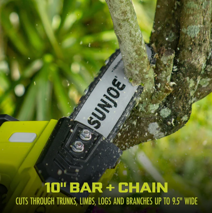 Sun Joe 10-Inch Cordless Chain Saw - Gallery 8