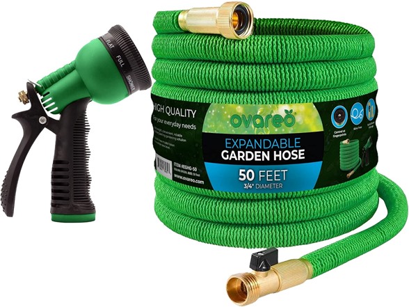 Expandable Garden Hose 50ft w/ Nozzle