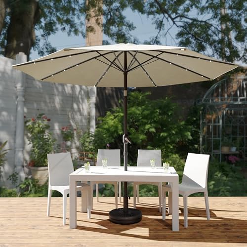 LeisureMod SBUBL-920CR Seirra Outdoor Umbrella Cream