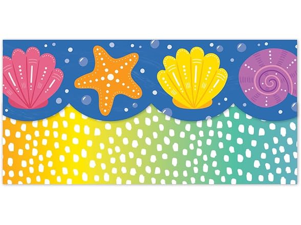 CTP Sea Friends Seashells EZ Border Bulletin Board Borders