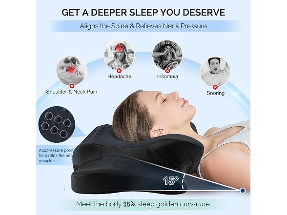 FAIORD Cervical Pillow Black