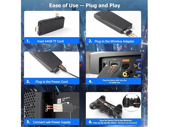 Retro Gaming Console M8 64G Wireless