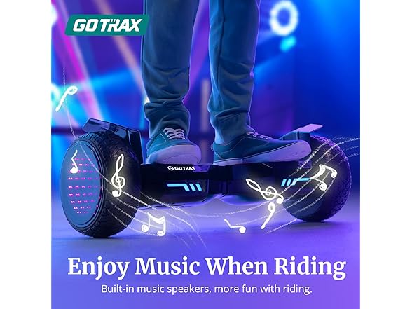 Gotrax E5 Hoverboard with LED 8.5" Offroad Tires, Music Spea (Open Box)