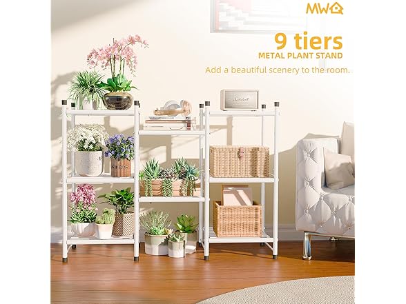 MWQ Plant Stand Indoor Outdoor Plant Shelf for Multiple Plants