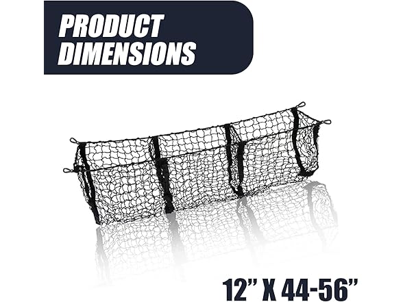 Zone Tech NE0001 3 Pocket Mesh Trunk Storage Organizer B