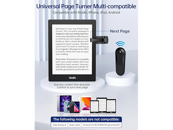 TeoTeeo BC7809260209429 kindle holder with page turner