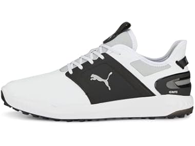 $19.99, Was $130, 84% Off! Men's PUMA White/ Black-Metallic Golf (7) dealfomo