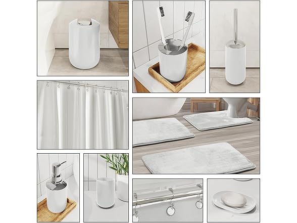 Clara Clark White Bathroom Set