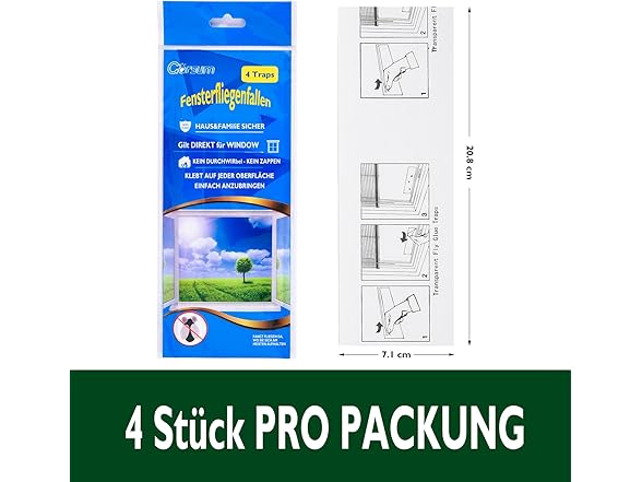 Garsum Window Fly Traps, 48-Pack