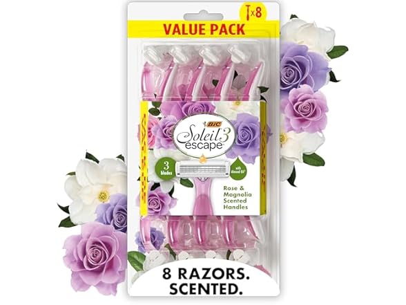 BIC Soleil Escape Scented Women's Disposable Razors, 3 Blades