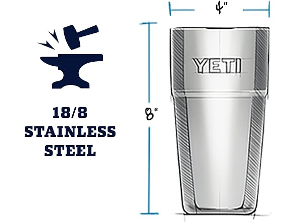 YETI Rambler 26oz Stackable Cup, Navy