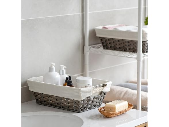 CROS Set of 2 Waterproof Plastic Storage Baskets