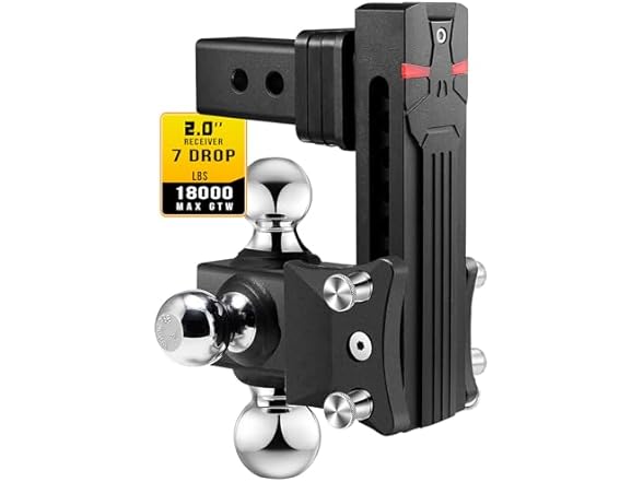 Airbird Anti-Rattle Adjustable Trailer Hitch Ball Mount