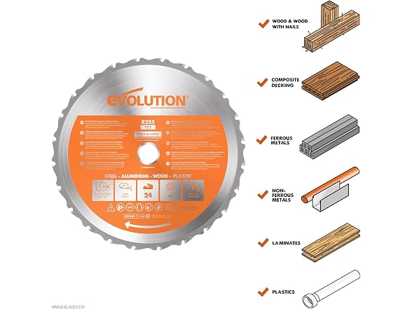 Evolution Power Tools R210TCT-24T Blade